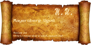 Mayersberg Ugod névjegykártya
